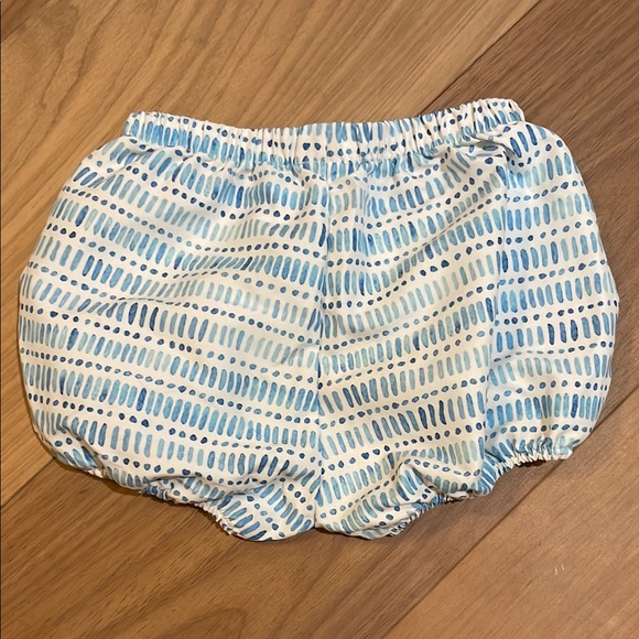Oaks Apparel Blue and White Patterned Baby Boy Bloomer Swimsuit - Picture 2 of 3